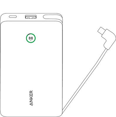 a white rectangular device with a wire