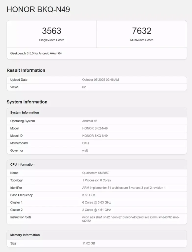 HONOR Magic8 series