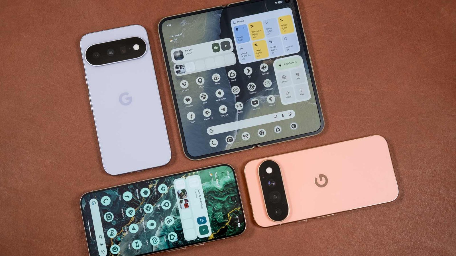 Google Pixel 11 series smartphones displaying the sleek camera bar design in various colors